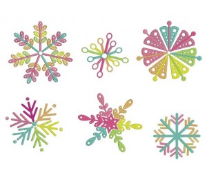 Stickserie - Colored Snowflakes